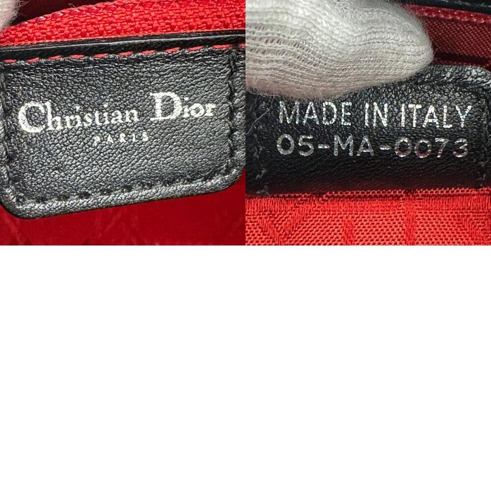 Christian Dior Handbag Leather Black Silver - Picture 5 of 5